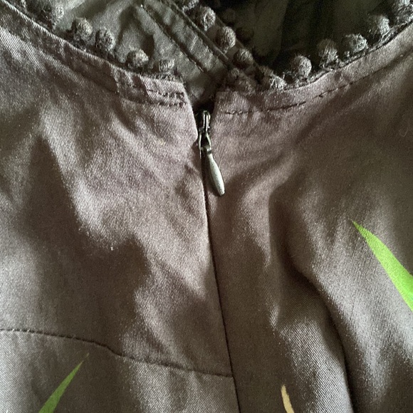 Unbranded Womens Midi Dress Tropical Black Polyester Side Zip Polyester Size XL - Picture 10 of 10